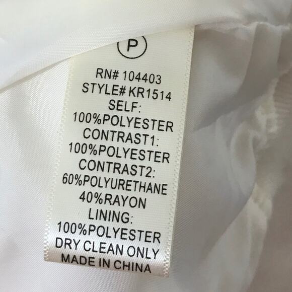 JOA Womens Large L Full Zip Bomber Jacket Cream Off White Casual Zippered Detail - Picture 4 of 7